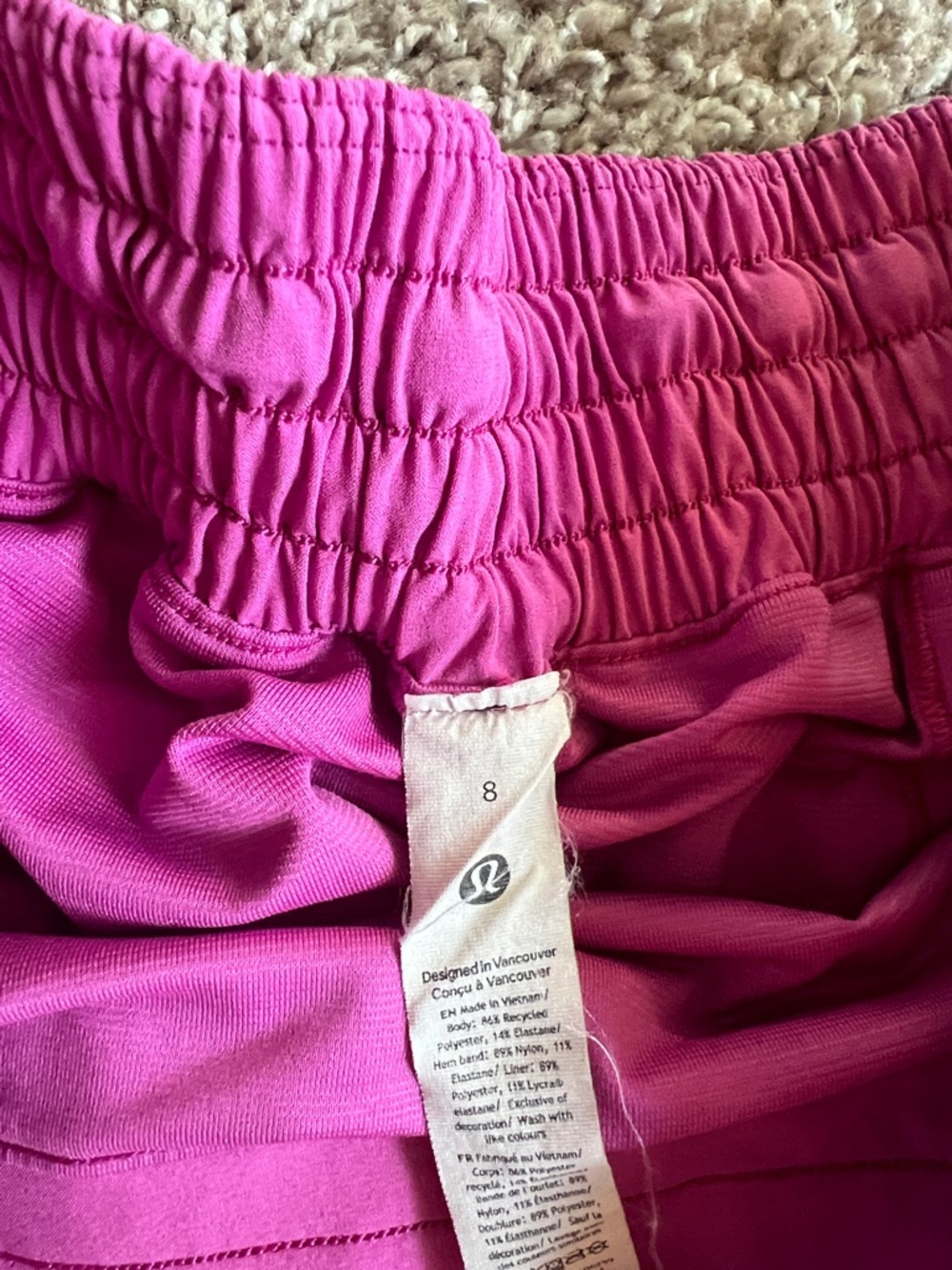 Lululemon Women's Fuschia Athletic Running Shorts - Picture 3 of 8